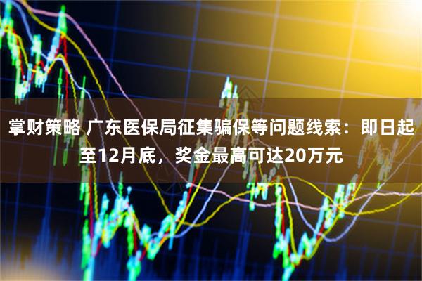 掌财策略 广东医保局征集骗保等问题线索：即日起至12月底，奖金最高可达20万元