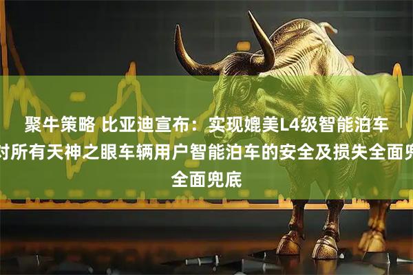 聚牛策略 比亚迪宣布：实现媲美L4级智能泊车！对所有天神之眼车辆用户智能泊车的安全及损失全面兜底
